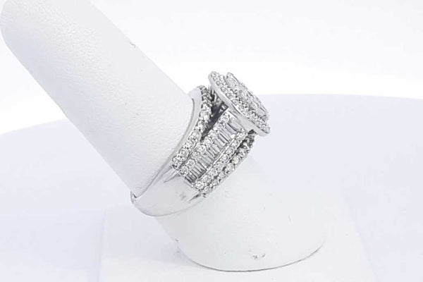 Diamond Approx. 2.21ctw Ring In 10k White Gold 8.39 Grams Size 7.25 Eb0524worsa