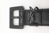 Yves Saint Laurent Cassandre Black Leather Belt Sd0225ozxdu