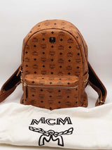 Mcm Stark Side Studs Visetos Cognac Backpack Eb0426oorsa