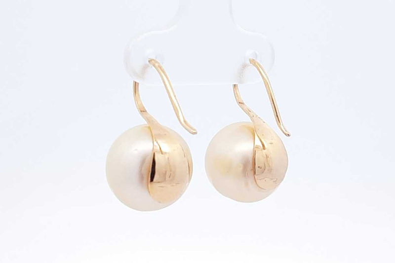 Pearl Earrings 14k Yellow Gold 6.6 Grams Eb1224lirdu