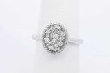 0.64cttw Diamond Ring In 14k White Gold 3.1 Grams Size 7 Eb0226lrxdu