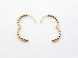 18k Yellow Gold Bubble Hoop Earrings 2.3 Grams Fw0726lirdu