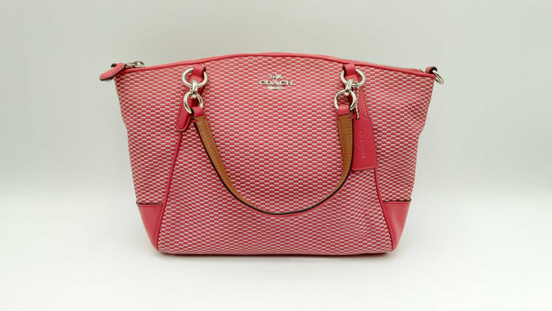 Coach Kelsey Bright Pink Jacquard Satchel Bag Fw1024ordu