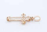 14k Yellow Gold Cross Pendant 2.9 Grams Eb0326oxzde