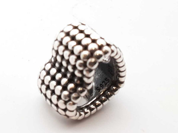 Pandora .925 Silver 3.2g Beaded Open Heart Charm Lh1025lxde