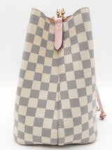 Louis Vuitton Neonoe Damier Azur Rose Ballerine Bucket Bag Do0526lwcede