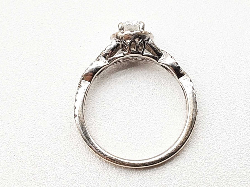 Approx. 1.31 Ctw Diamonds 14k White Gold 3.3g Ring Size 7.25 Do0724exzde