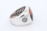 David Yurman 925 Sterling Tigers Eye Inlay Signet Ring 24.3g Size 11 Eb1024lcxde