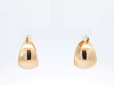 18k Yellow Gold Wide Tapered Hoop Earrings 4.8 Grams Fw0826orzdu