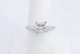 Approx. 0.51ctw Princess Cut Diamond Ring 14k White Gold 4.7g Sz 7.25 Eb724crxsa