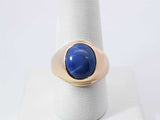 Star Sapphire & 10k Yellow Gold Signet Ring 10.9 Grams Size 8.25 Fw0426wcrdu