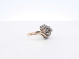 0.64 Ctw Diamond & 14k Yellow Gold Waterfall Ring 4.7 Gram Size 4.25 Fw0725wzxdu