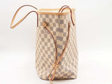 Louis Vuitton Neverfull Mm Damier Azur Handbag With Pochette Aa0625czxsa
