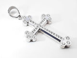 2.4 Cttw Diamond Orthodox Cross Pendant In 14k White Gold 19.2 Grams Fw0626lwxzdu