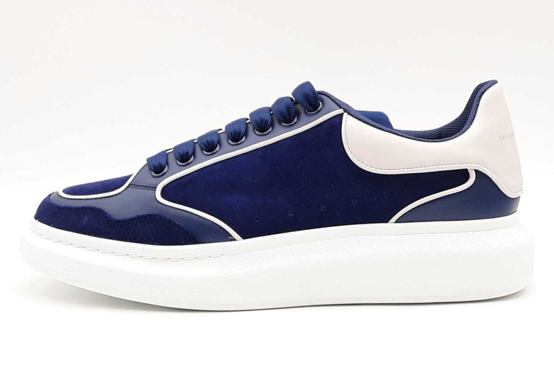 Alexander Mcqueen Oversized Blue Suede Low Top Sneakers Size 47 Eb0125lorsa