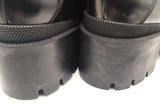 Gucci Sylvie Web Accent Black Patent Leather Combat Boots Size 38.5 Eb0825lxzsa