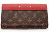 Louis Vuitton Monogram Canvas & Red Leather Pallas Wallet Eb0926lxzsa