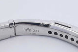 Casa Gi 18k White Gold Pave Diamond Hinged Bangle Bracelet 35.7g Eb0326wexzdu
