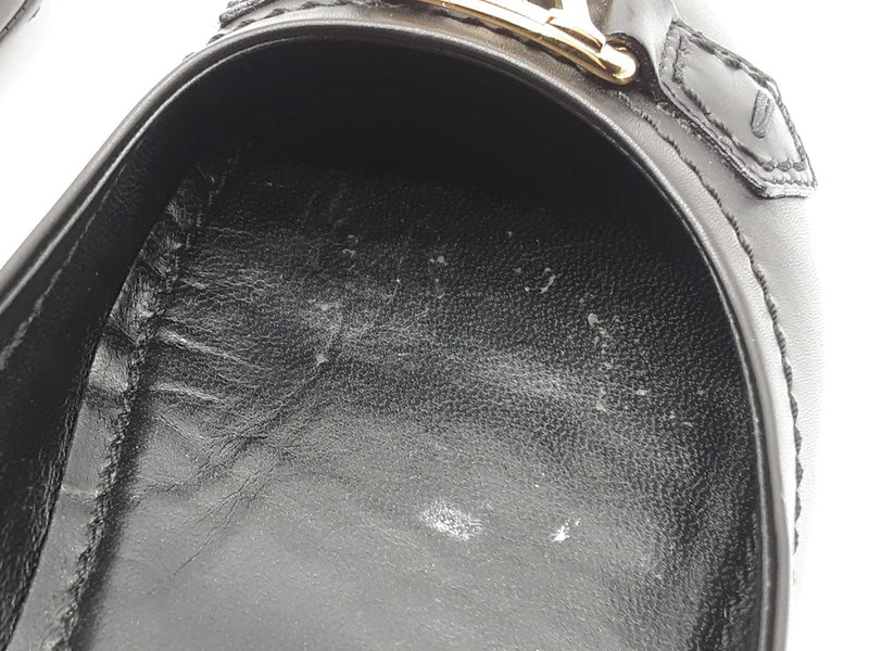 Louis Vuitton Black Leather Flats Size Eu 39 Do0925oxzde