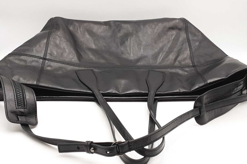 Balmain Track Shiny Leather Black Tote Bag Sd0725rzxsa