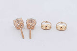 2.0cttw Lab Grown Diamond Stud Screwback Earrings 14k Yellow Gold 1.2g Eb326wcrsa
