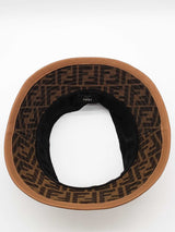 Fendi Zucca Ff Logo Jacquard Canvas Sun Visor Hat Eb0526lrxde