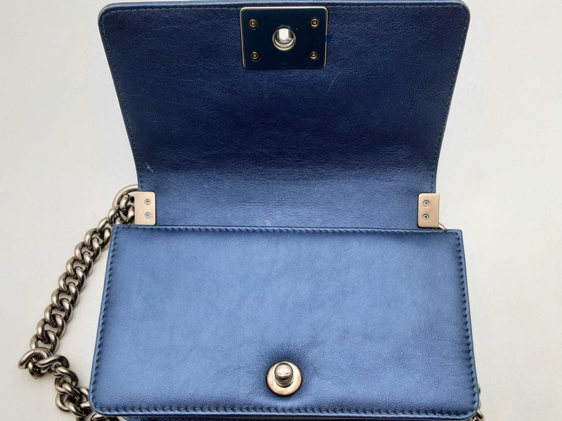 Chanel Small Boy Bag Blue Shoulder Bag Aa0425lwzxsa