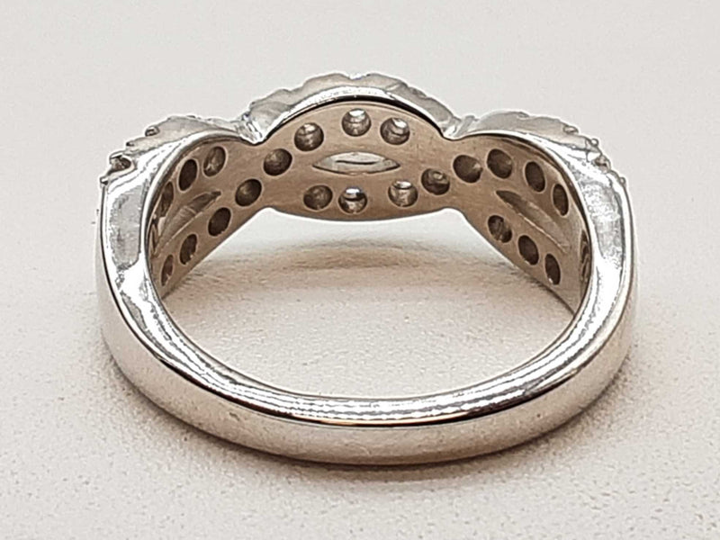 0.85 Cttw Lab Grown Diamonds 0.925 Silver 4.8g Ring Size 6.75 Do0525lxzde