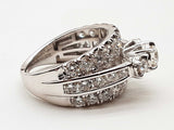 2.19 Cttw Natural Diamonds 14k White Gold 8.0g Ring Size 7 Do1225irxde