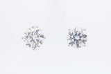 3.9cttw Lab Grown Diamond Stud Earrings In 14k White Gold 1.9 Grams Eb0726crxsa
