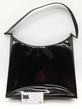 Salvatore Ferragamo Black Patent Leather Shoulder Bag As Is Condition Do0426orde