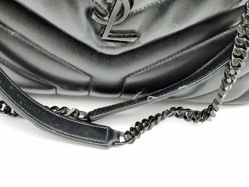 Yves Saint Laurent Quilted Black Leather Loulou Shoulder Bag Eb0523rxzsq