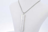Tiffany & Co. 1837 Sterling Silver Bar Pendant Necklace 12.2g 18.5 In Eb0726rxde
