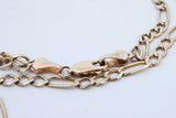 10k Yellow Gold Figaro Chain Necklace 9.1 Grams 26.5 Inch Eb1225oxzde