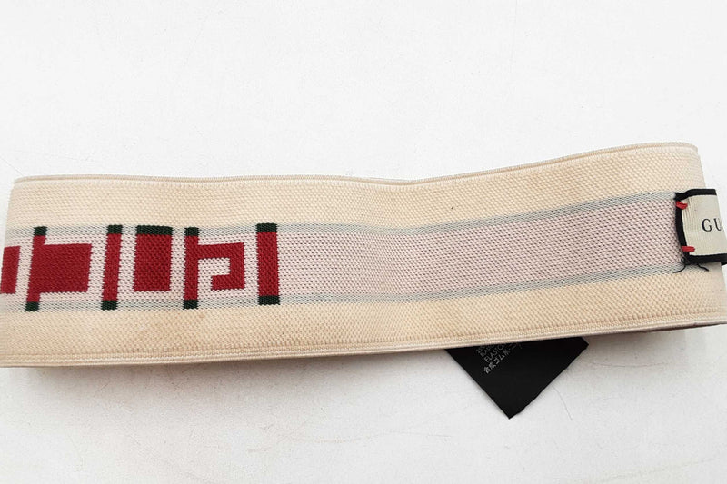 Gucci Web Terry Elastic Headband Size M 57 Eb1025rxdu