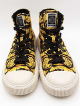 Versace Greca Barocco High Top Sneakers Size 43 Eb0426lxzsa