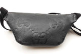 Gucci Logo Embossed Black Leather Belt Bag Eb1025woxdu