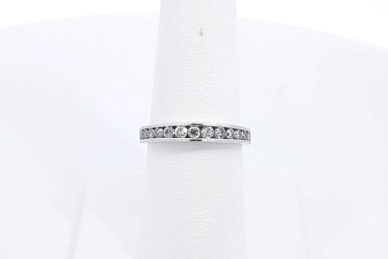 Approx. 0.42ctw Diamond Ring In 10k White Gold 2.4 Grams Size 7 Eb1124crsa