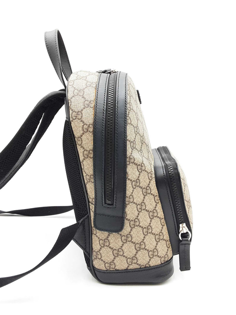 Gucci Gg Supreme Coated Canvas & Leather Backpack Fw1224prxdu