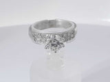 1.12 Cttw Diamond Ring 14k White Gold 2.5 Grams Size 6.5 Aa0325lcxzsa