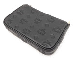 Mcm Aren Mini Crossbody Pouch In Black Monogram Embossed Leather Fw1125crdu