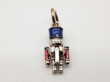 Pandora Movable Nutcracker 0.925 Silver Red Blue Enamel Charm Do0426lrde