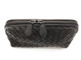 Bottega Veneta Intrecciato Black Woven Leather Pouch Sd0626oorde