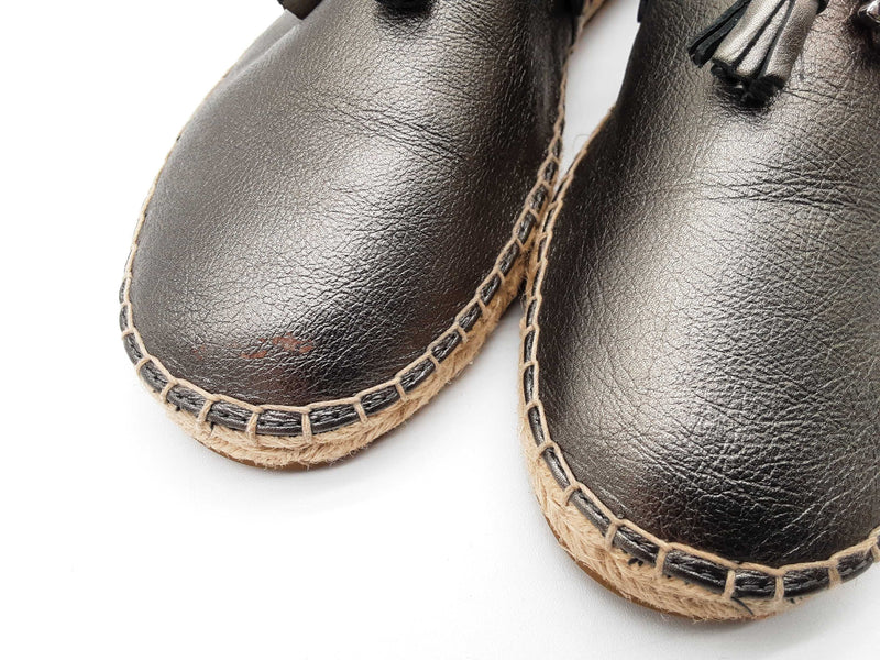 Coach Floralapp Mt Espadrille Gunmetal Silver Slip Ons Size Us 6b Do0425oxde