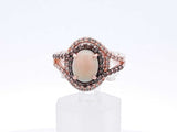 Le Vian Opal & Diamond 14k Strawberry Gold Ring 5.1 Grams Size 7 Fw0225wxzdu