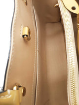 Louis Vuitton Beige Monogram Vernis Montaigne Satchel Top Handle Bag Eb1025crxde