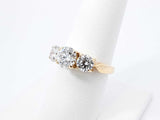 2.0 Cttw Diamond & 14k Yellow Gold Three-stone Engagement Ring 5.6 Grams Size 7.25 Fw0726wozxdu