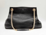 Gucci Gg Soho Black Pebbled Leather Chain Shoulder Bag Fw1124wxzdu