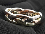 14k Tricolor Gold Braided Trinity Band Ring 7.8 Grams Size 9.5 Fw0226pzxdu