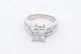 1.02cttw Diamond Ring In 14k White Gold 7.6 Grams Size 6 Eb0826exzdu
